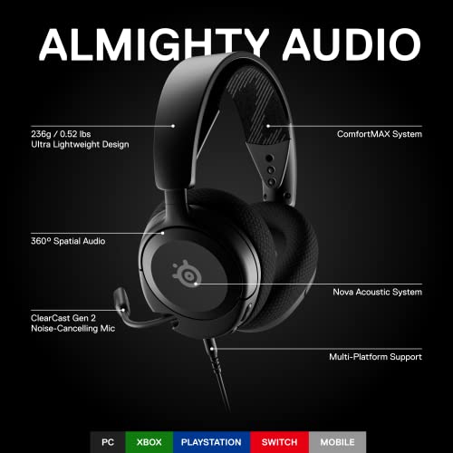 SteelSeries Arctis Nova 1 Black Gaming Headset PC PS5/PS4 Switch Xbox