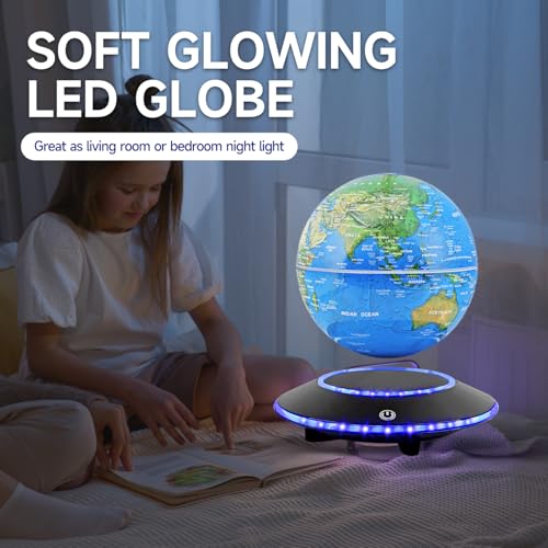 LED Levitating Globe - Educational & Decorative Gift for Kids and Offices