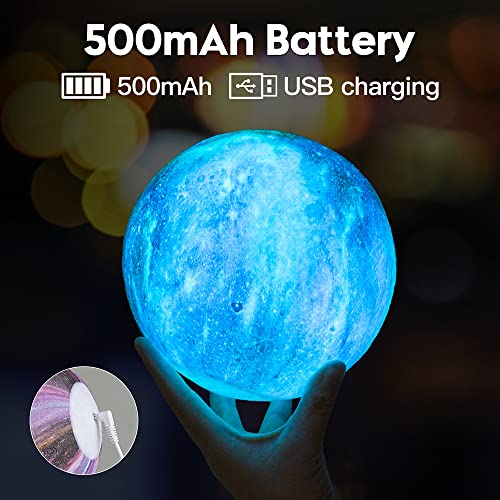 3D Moon Lamp 16 Colors LED Remote Touch Control - Gift for Kids & Girls Boys Women